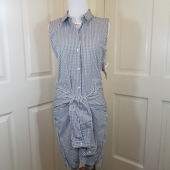 ZARA TRAFALUC BUTTON UP DRESS WITH FRONT TIE - Picture 2 of 7